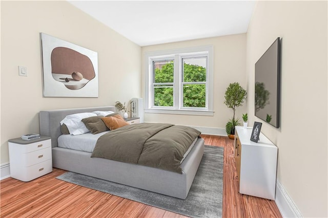 bedroom featuring hardwood / wood-style flooring