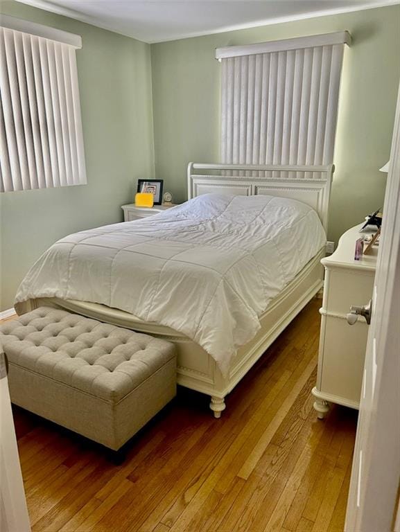 bedroom featuring light hardwood / wood-style floors