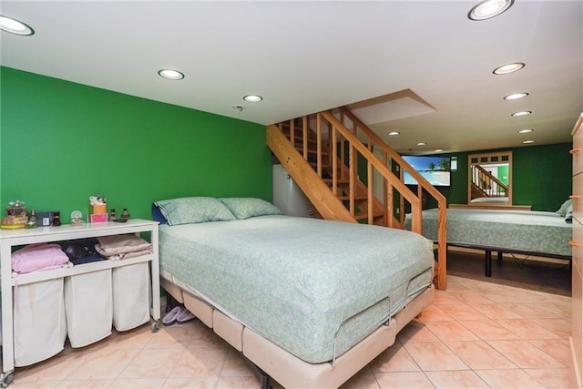 view of tiled bedroom