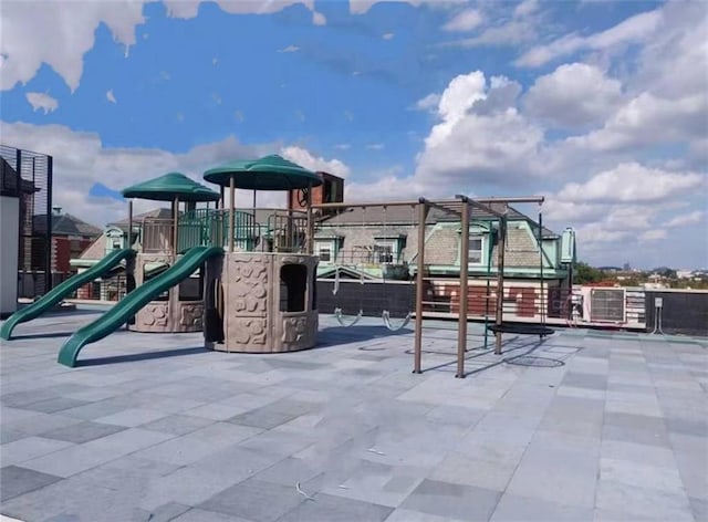 view of community jungle gym