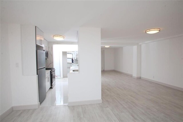 interior space with light hardwood / wood-style flooring