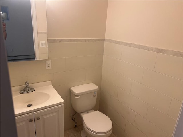 1171 86th St Unit 1B, Brooklyn, NY 11228 - half bathroom with vanity and tile walls