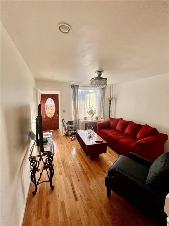 living room featuring hardwood / wood-style flooring