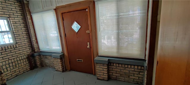 interior space with light tile patterned flooring