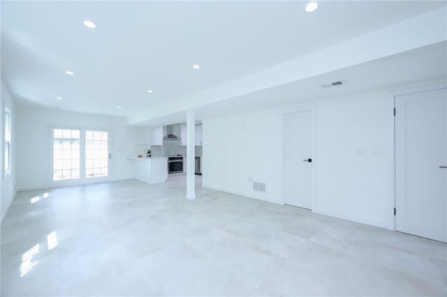 view of unfurnished living room