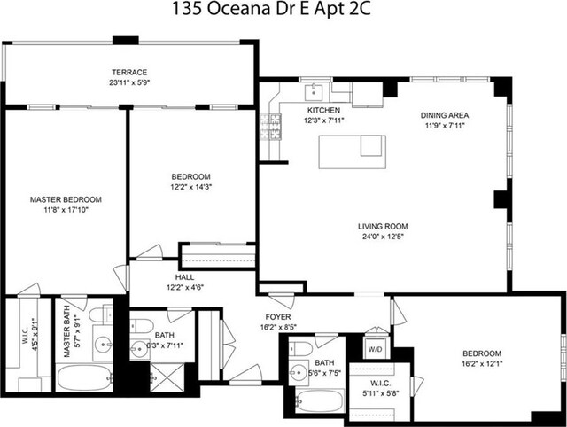 135 Oceana Dr Unit 2C, Brooklyn, NY 11235 - room layout