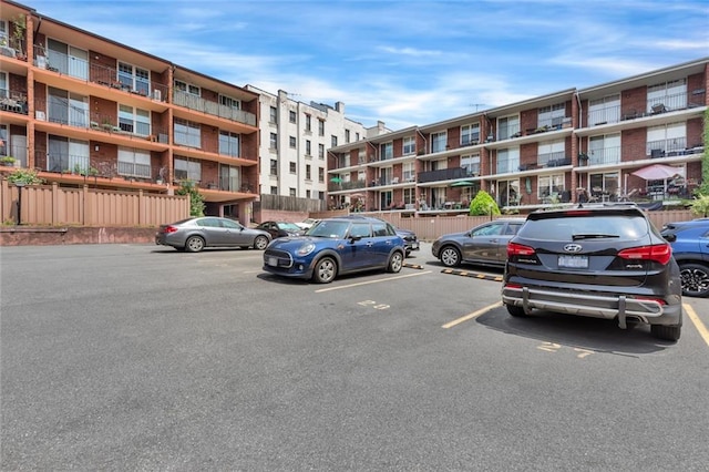 view of parking / parking lot