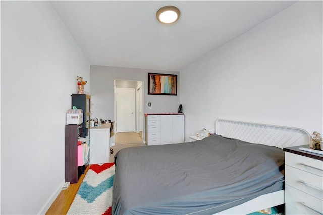 bedroom featuring light hardwood / wood-style floors