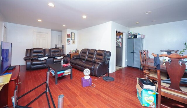 living room featuring wood-type flooring