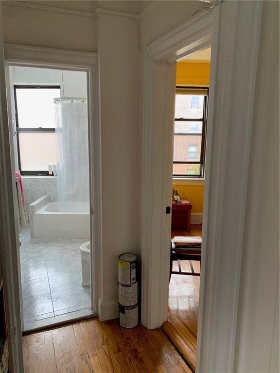 402 Bay Ridge Parkway Unit 42, Brooklyn, NY 11209 - hallway featuring light wood-style floors