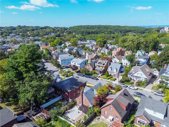 aerial view with a residential view