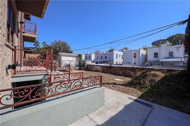 view of patio / terrace with an outdoor structure