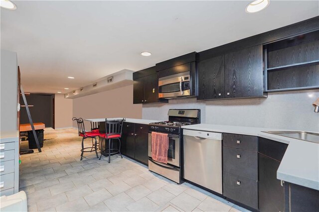 kitchen featuring sink and appliances with stainless steel finishes