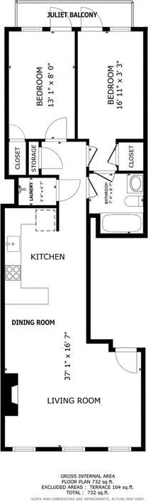 583 Putnam Ave Unit 3, Brooklyn, NY 11221 - view of floor plan / room layout