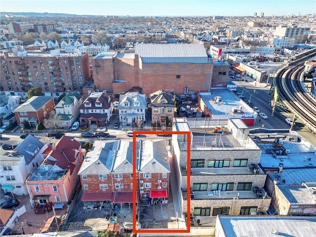 15 Bay 20th St, Brooklyn, NY 11214 - aerial view of property and surrounding area featuring property parcel outlined