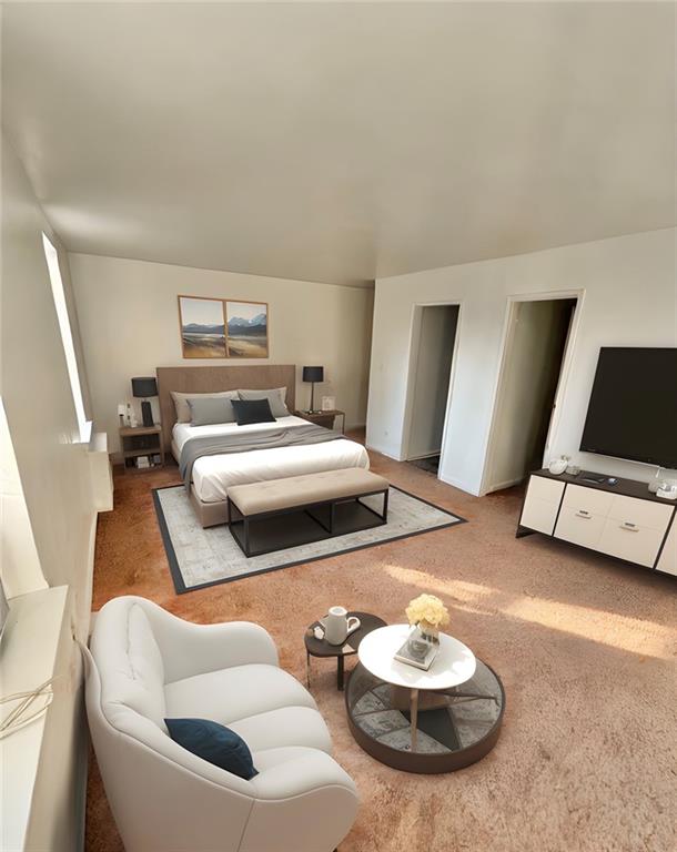 bedroom featuring carpet flooring