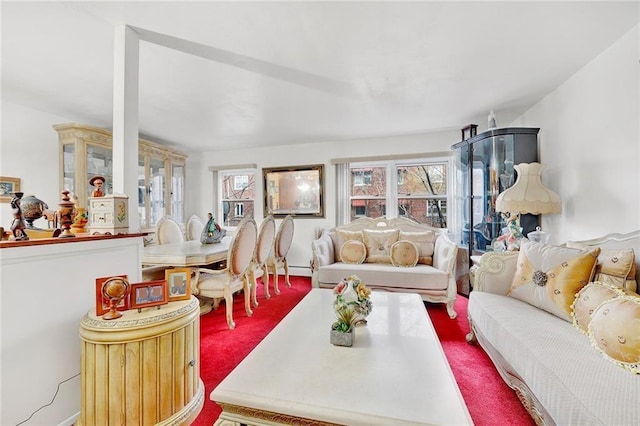 view of carpeted living room