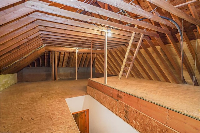 view of attic
