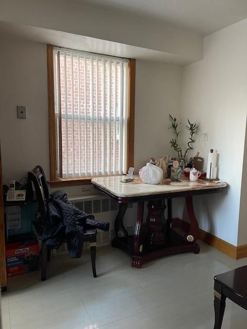 dining area with baseboards