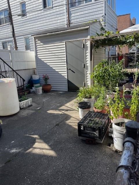 view of patio with fence