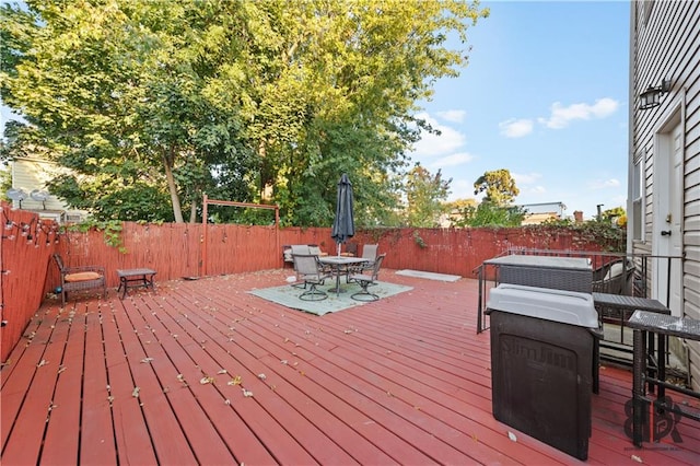 view of wooden deck