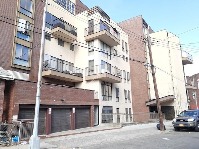 view of property with a garage