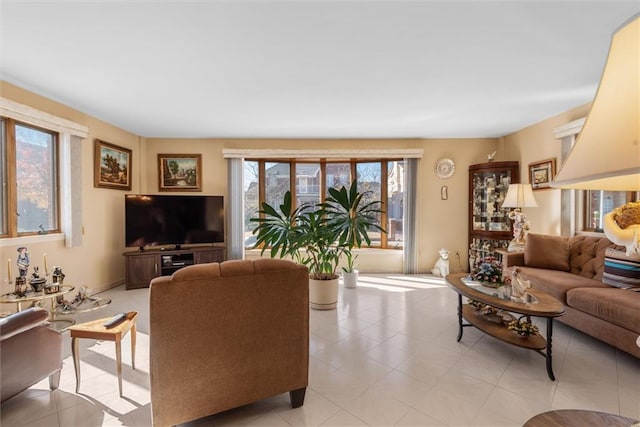 living room with a healthy amount of sunlight