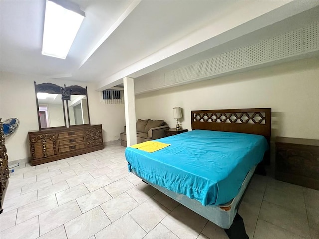 bedroom with tile patterned flooring
