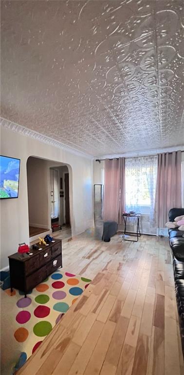 interior space with wood-type flooring