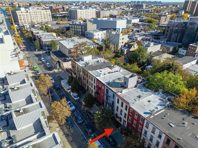 aerial view featuring a view of city