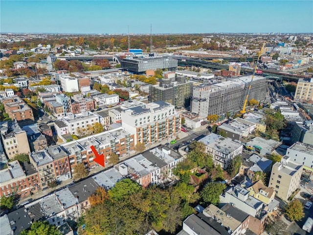 aerial view featuring a city view