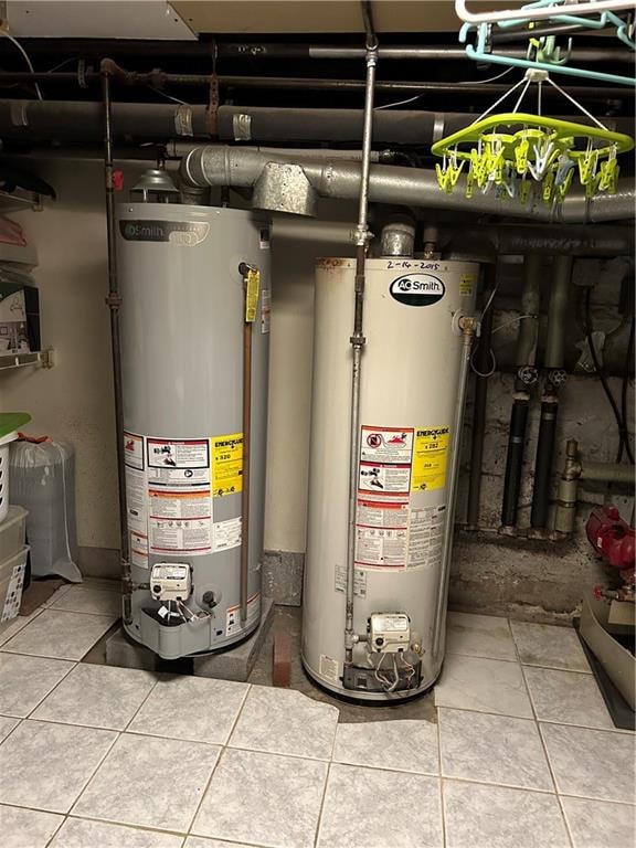 utilities featuring gas water heater