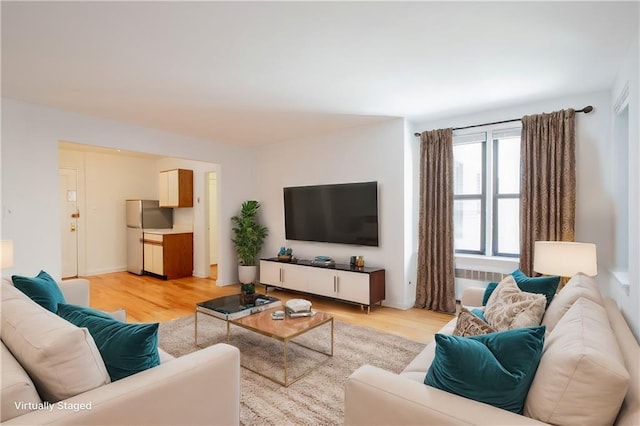 15 Oliver St Unit 4C, Brooklyn, NY 11209 - living area featuring light wood-style flooring