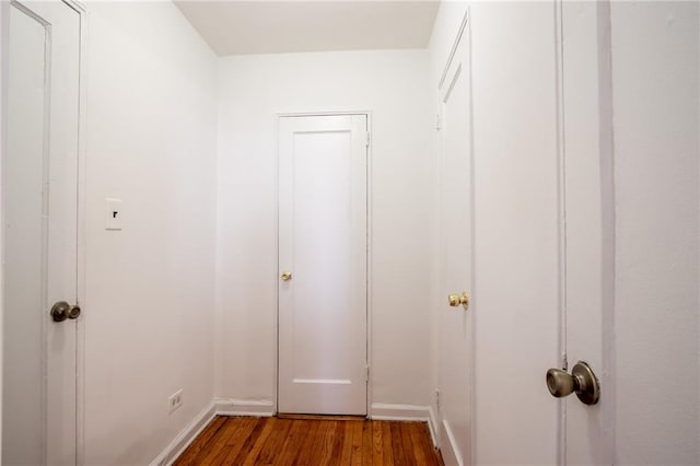 15 Oliver St Unit 4C, Brooklyn, NY 11209 - hallway with dark wood-style floors and baseboards