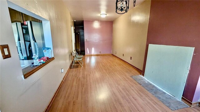 hall featuring light hardwood / wood-style floors