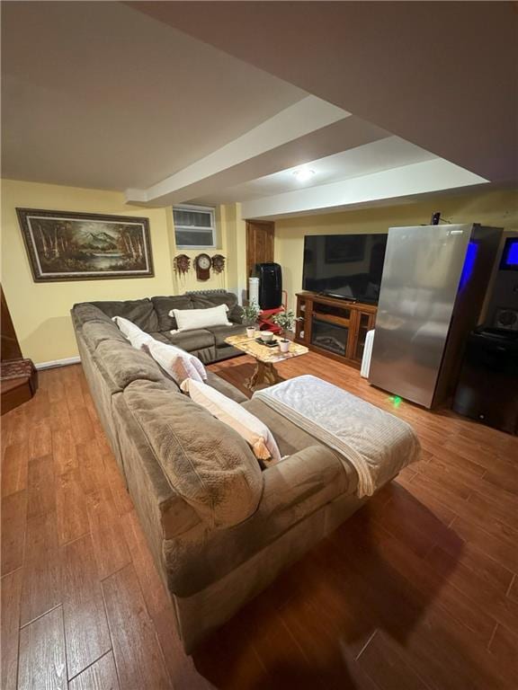 living room featuring hardwood / wood-style flooring