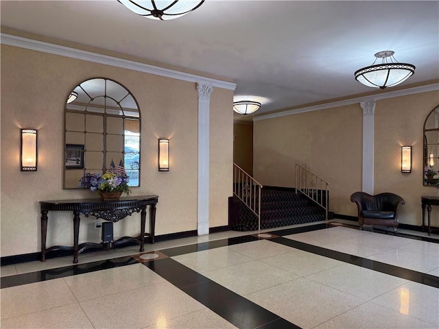 building lobby featuring stairway