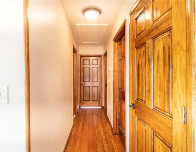 hall featuring hardwood / wood-style floors