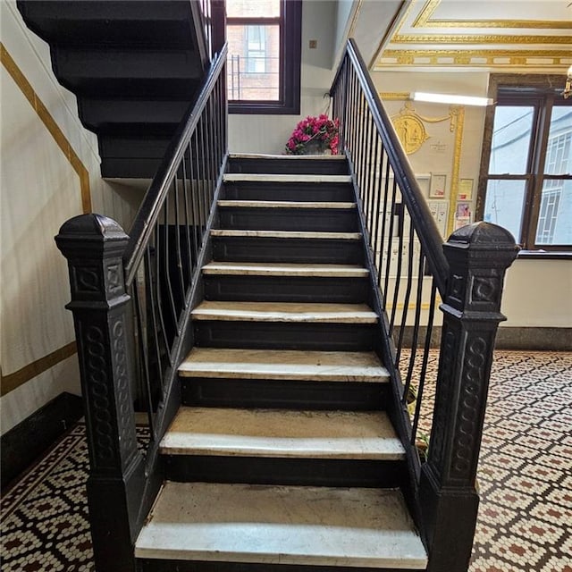 view of stairway