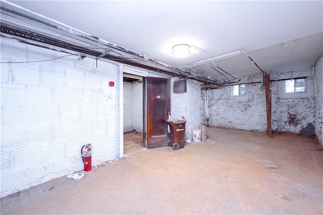 view of basement