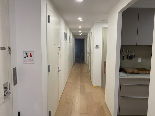 234 E 70th St Unit 4, New York, NY 10021 - hall with recessed lighting and light wood finished floors