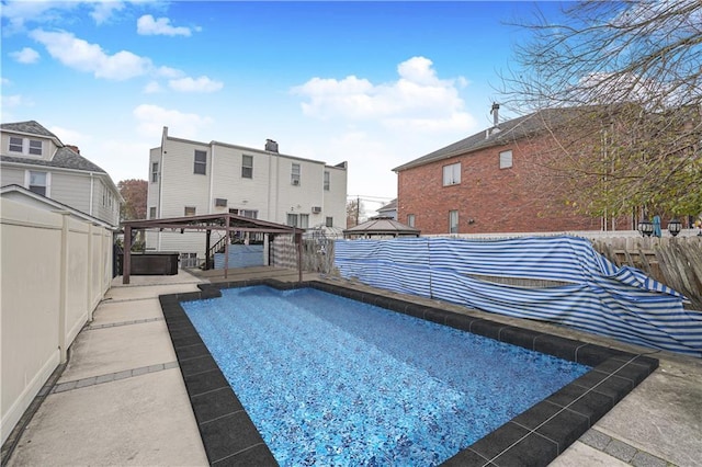 view of pool featuring a gazebo