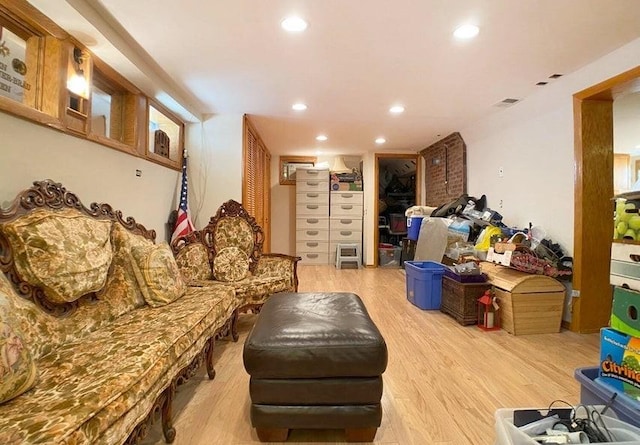 interior space featuring light hardwood / wood-style floors