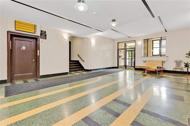 building lobby featuring stairway