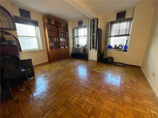 interior space with baseboards