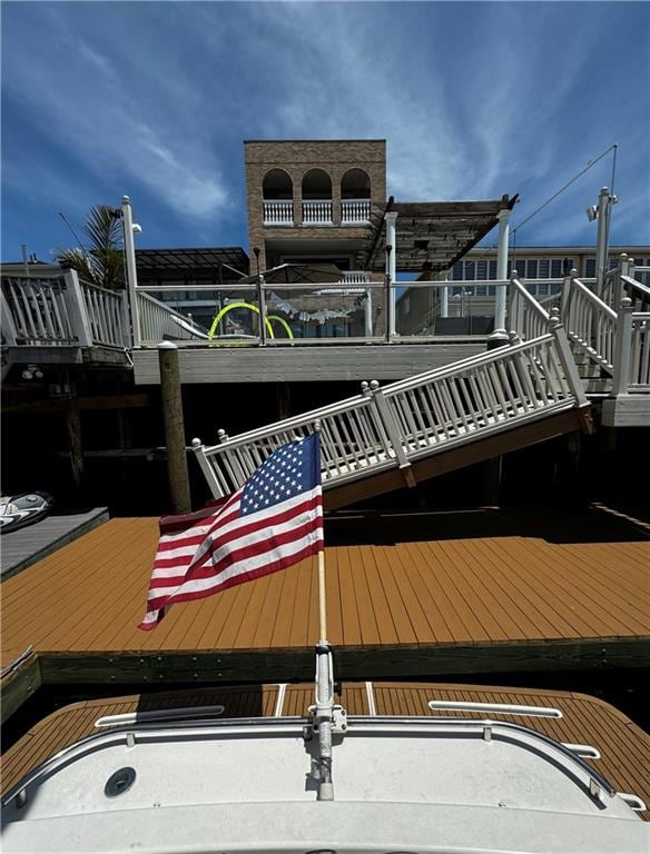 view of dock area