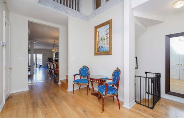 hall featuring hardwood / wood-style floors