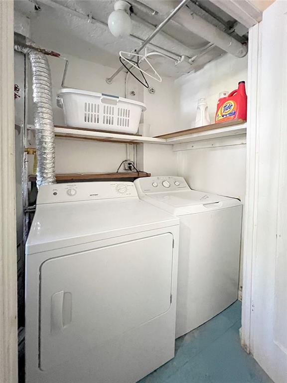 laundry area featuring separate washer and dryer