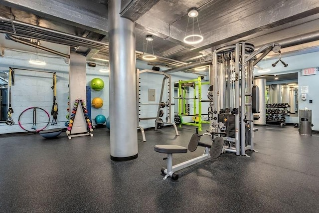 view of exercise room