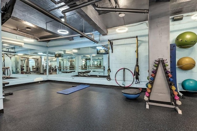 view of workout area
